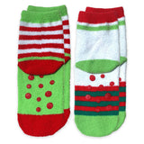 Holiday Gnome Fuzzy Non-Skid Slipper Socks 2 Pair Pack