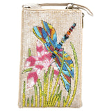 Spring Dragonfly Beaded Crossbody