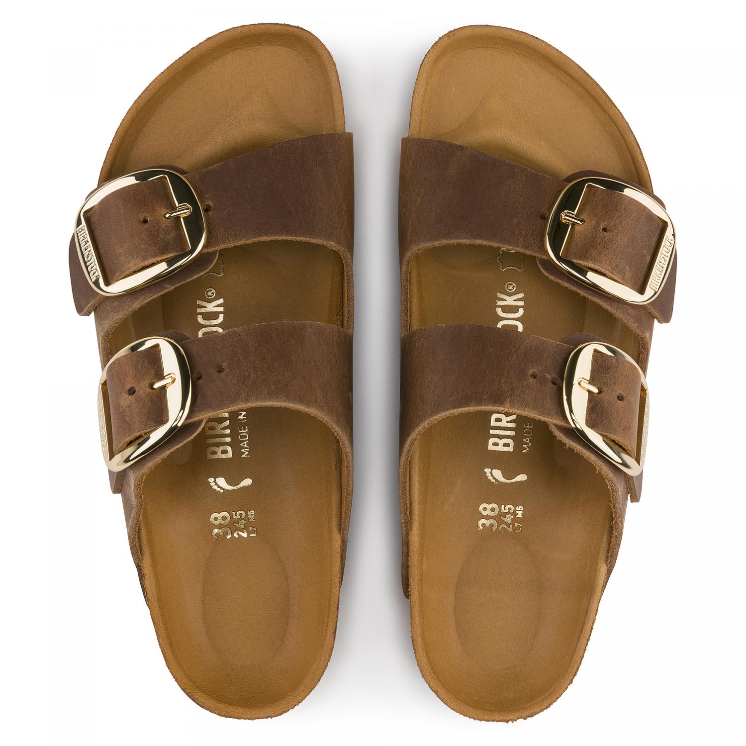 Arizona Big Buckle Oiled Leather Cognac | BIRKENSTOCK