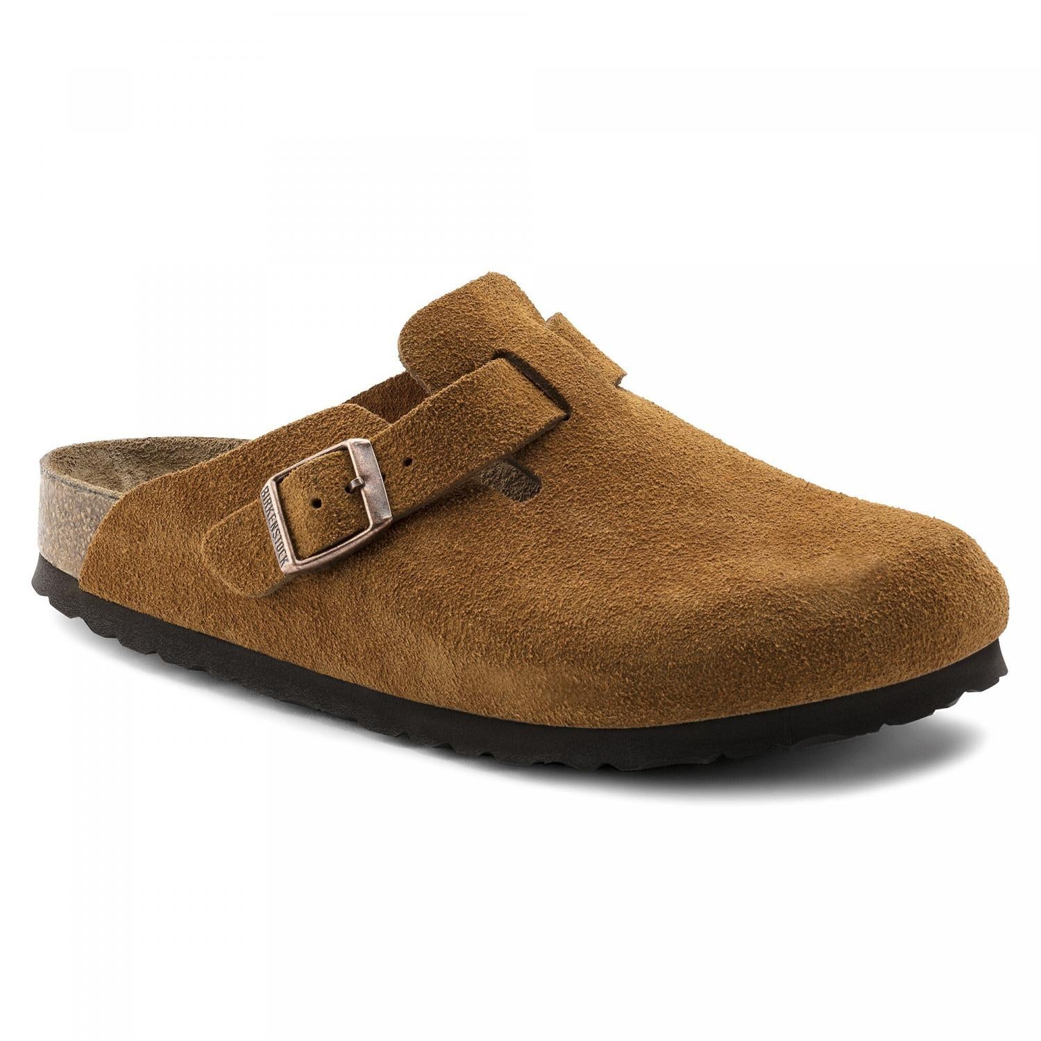 NWT B irkenstock outlet Boston Soft Footbed in Taupe Suede - Unisex Size 38 Regular/Wid