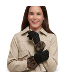 Ryan Animal Print Faux Fur Gloves