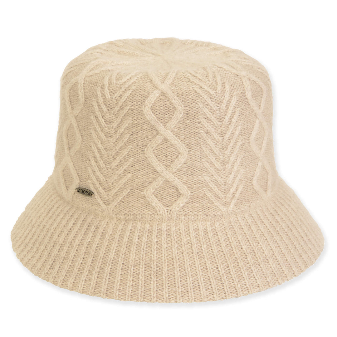 Cable Knit Bucket Cloche