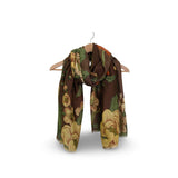 Climbing Florals Scarf Walnut