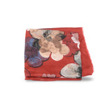 Layered Blooms Scarf Red