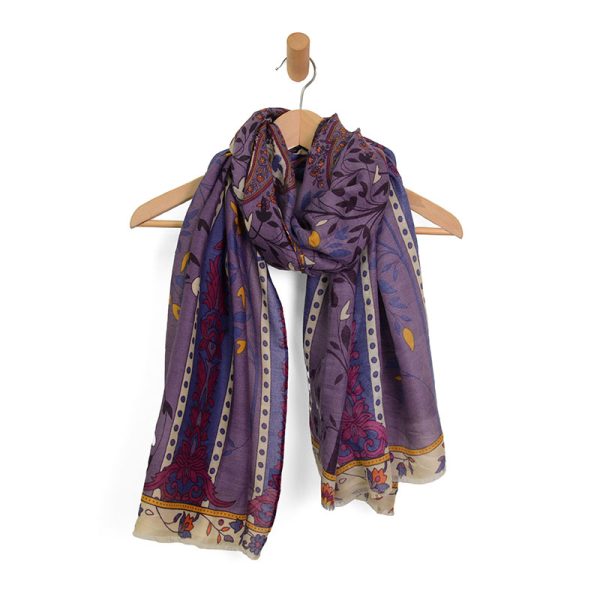 Boho Paisley Plum Scarf