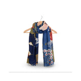 Scattered Blooms Scarf Navy