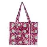Quilted Tote Plum Blossoms