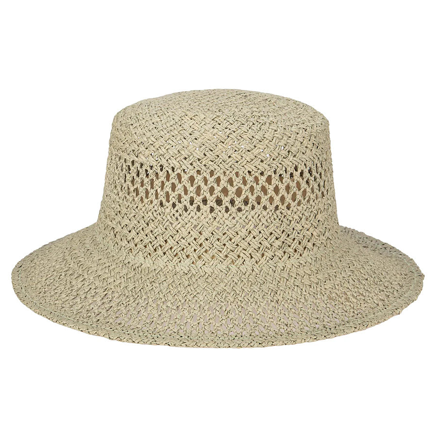 Woven Paper Bucket Hat with Ventilation