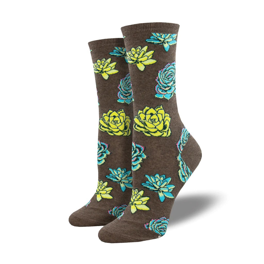 Succulents Crew Socks
